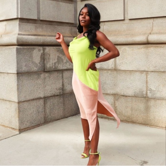 Cushnie Colorblock Slip Dress NWT Size 12 - Picture 3 of 5